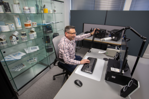 A member of the CILS team preparing for a video call with a customer
